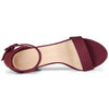 Perphy Ankle Strap Open Toe Chunky High Heels Sandals