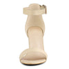 Perphy Ankle Strap Open Toe Chunky High Heels Sandals