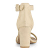 Perphy Ankle Strap Open Toe Chunky High Heels Sandals