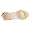 Perphy Ankle Strap Open Toe Chunky High Heels Sandals
