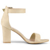 Perphy Ankle Strap Open Toe Chunky High Heels Sandals