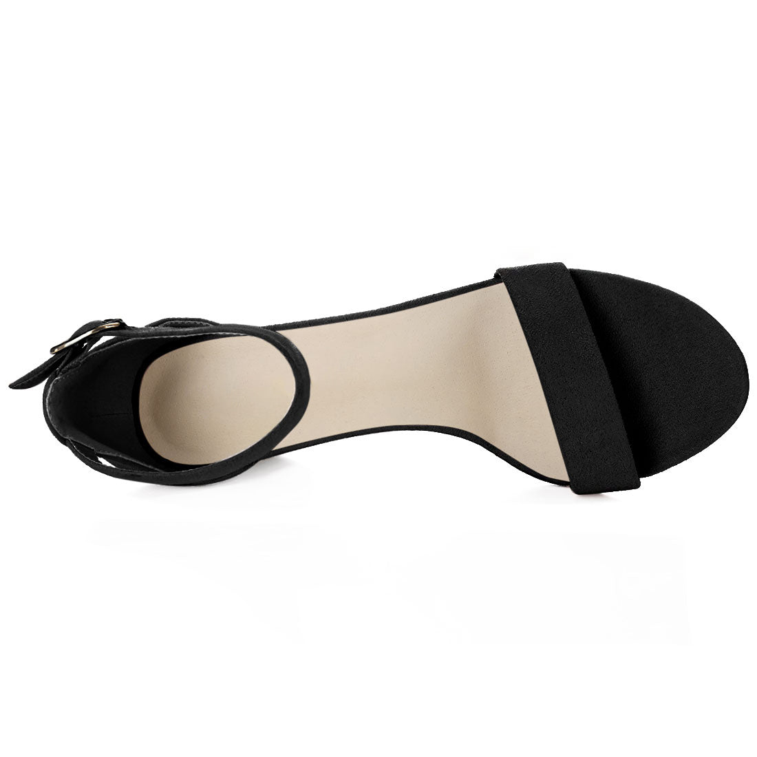 Bublédon Perphy Ankle Strap Open Toe Block Heels Sandals