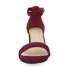 Perphy Ankle Strap Open Toe Block Heels Sandals