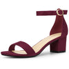 Perphy Ankle Strap Open Toe Block Heels Sandals