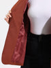 Spandex X Line Notched Lapel Long Sleeve Blazer