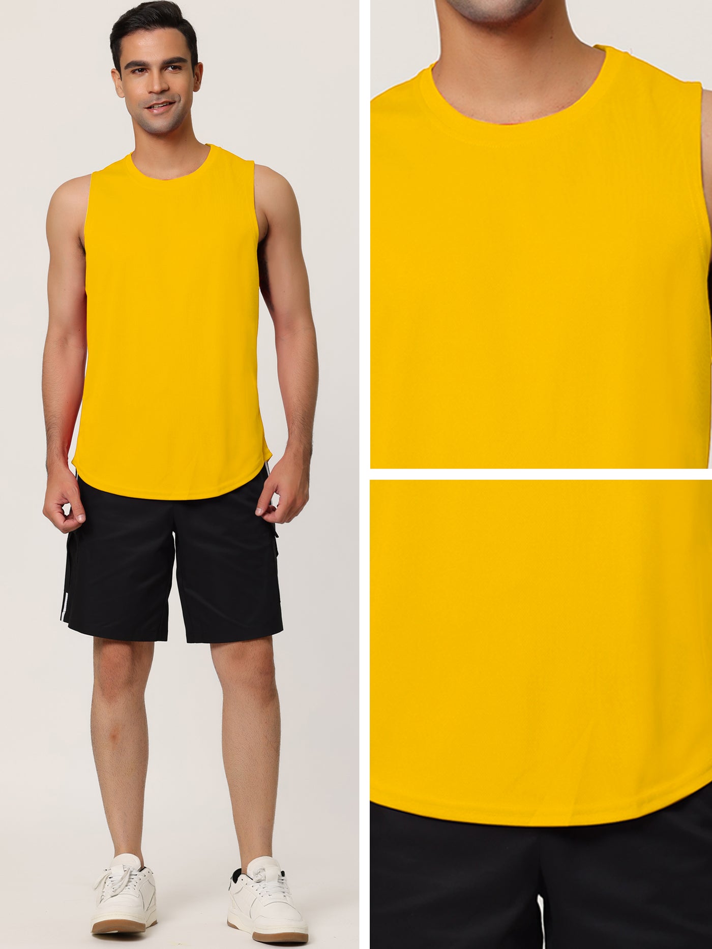 Bublédon Gym Tank Tops for Men's Sleeveless Fitness Muscle Sport Workout T-Shirts
