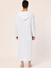 Solid Long Sleeve Hooded Loungewear Nightdress