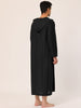Solid Long Sleeve Hooded Loungewear Nightdress
