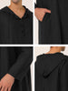 Solid Long Sleeve Hooded Loungewear Nightdress