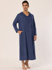 Solid Long Sleeve Hooded Loungewear Nightdress