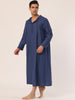 Solid Long Sleeve Hooded Loungewear Nightdress
