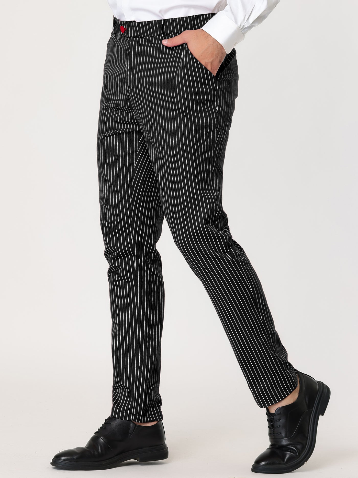 Bublédon Striped Formal Business Prom Dress Pants For Men