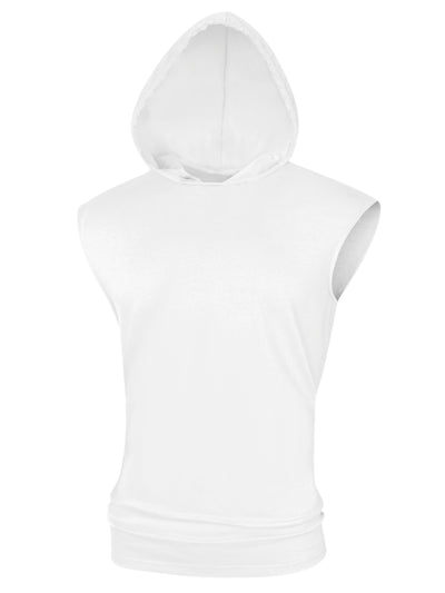 Casual Gym Athletic Sleeveless Tank Tops Hooded Vests
