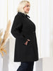 Knit X Line Peaked Lapel Long Sleeve Coat