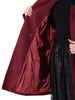 Knit X Line Peaked Lapel Long Sleeve Coat