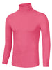 Solid Color Turtleneck Pullover Long Sleeve Shirt
