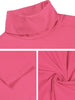Solid Color Turtleneck Pullover Long Sleeve Shirt