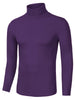 Solid Color Turtleneck Pullover Long Sleeve Shirt