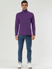 Solid Color Turtleneck Pullover Long Sleeve Shirt