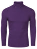 Solid Color Turtleneck Pullover Long Sleeve Shirt
