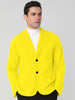 Classic Notched Lapel Solid Long Sleeve Knit Blazer