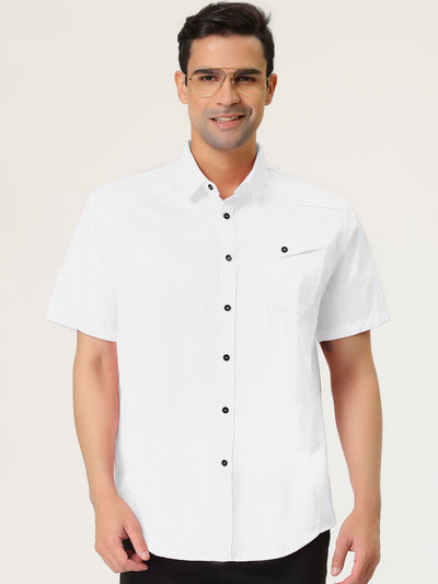 Short Sleeve Button Down Smart Casual Work Shirt