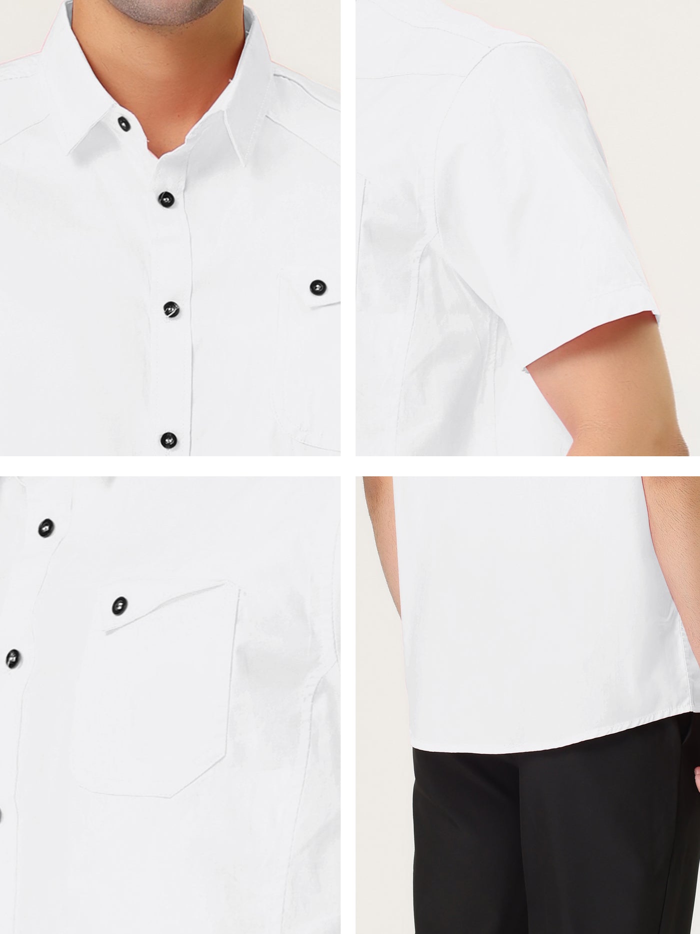 Bublédon Short Sleeve Button Down Smart Casual Work Shirt
