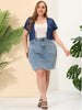 Spandex H Line Allover Short Sleeve Bolero