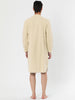 Banded Collar Henley Shirt Pajamas Robe Nightgown