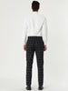 Casual Skinny Plaid Flat Front Business Dress Pants