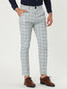 Casual Skinny Plaid Flat Front Business Dress Pants