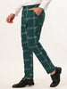 Casual Flat Front Checked Printed Business Trousers