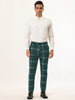 Casual Flat Front Checked Printed Business Trousers