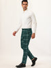 Casual Flat Front Checked Printed Business Trousers
