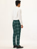Casual Flat Front Checked Printed Business Trousers