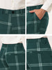 Casual Flat Front Checked Printed Business Trousers