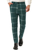 Casual Flat Front Checked Printed Business Trousers