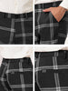 Casual Flat Front Checked Printed Business Trousers