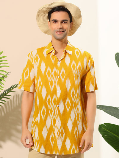 Casual Lapel Summer Beach Hawaiian Printed Shirt