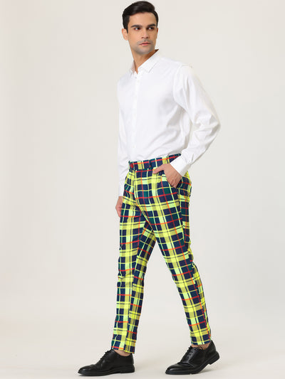 Casual Plaid Classic Checked Business Dress Pants