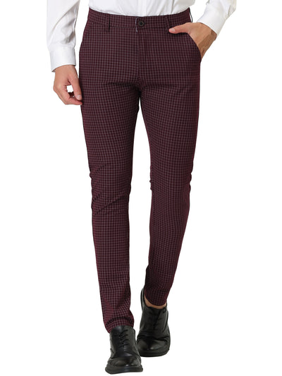 Smart Casual Checked Formal Plaid Dress Pants