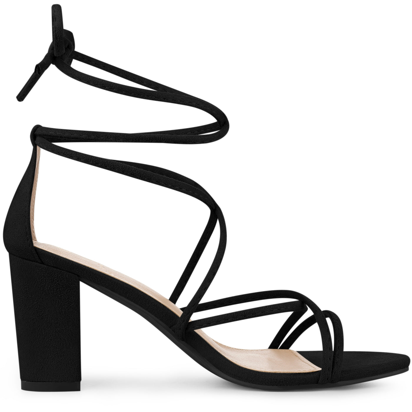 Bublédon Perphy Chunky Heels Strappy Lace Up Sandals