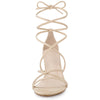 Perphy Chunky Heels Strappy Lace Up Sandals