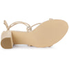 Perphy Chunky Heels Strappy Lace Up Sandals
