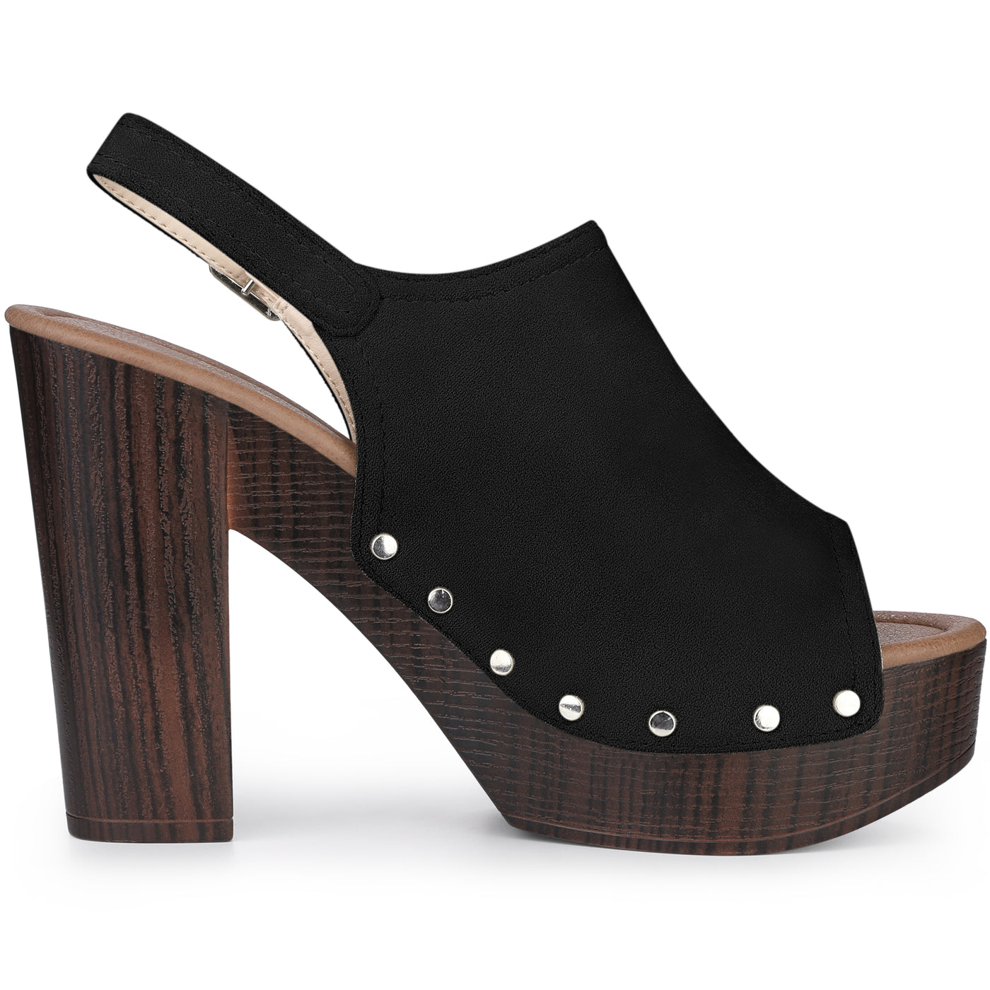 Bublédon Perphy Slingback Platform Chunky High Heel Sandals