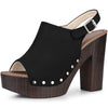 Perphy Slingback Platform Chunky High Heel Sandals