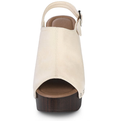 Perphy Slingback Platform Chunky High Heel Sandals