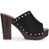 Perphy Open Toe Platform Chunky Heel Slides Mules