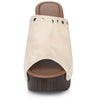 Perphy Open Toe Platform Chunky Heel Slides Mules