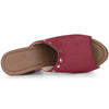 Perphy Open Toe Platform Chunky Heel Slides Mules